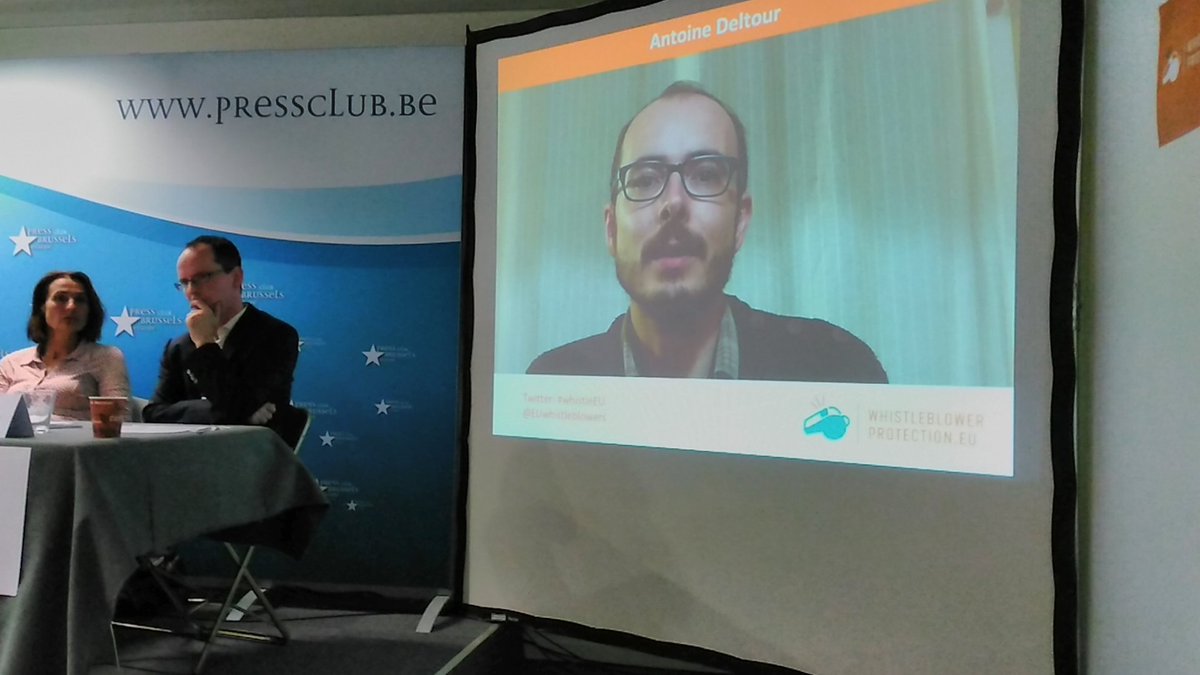 Antoine Deltour speaks at the launch of the whistleblower.eu campaign
